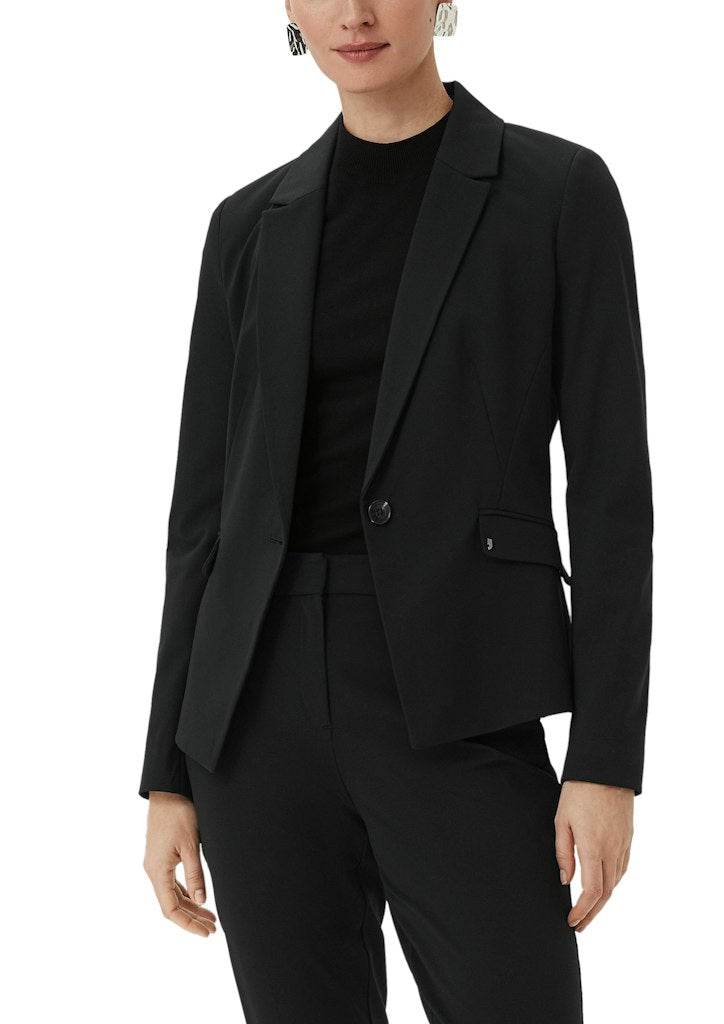 Comma Damen Blazer Grey/Black