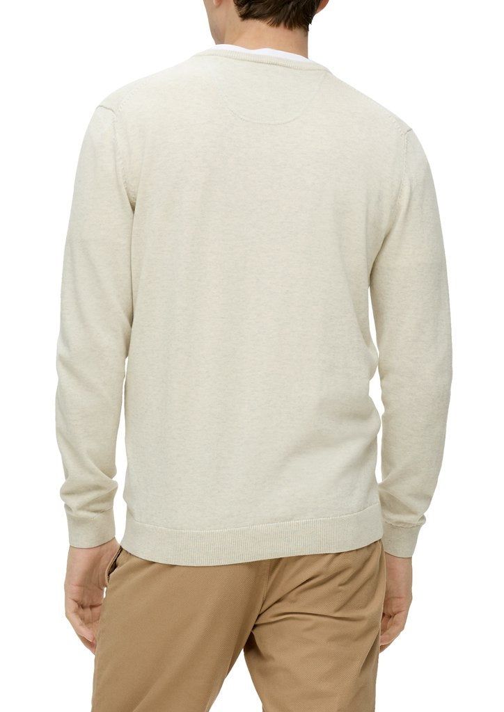 S. Oliver red Herren Pullover White