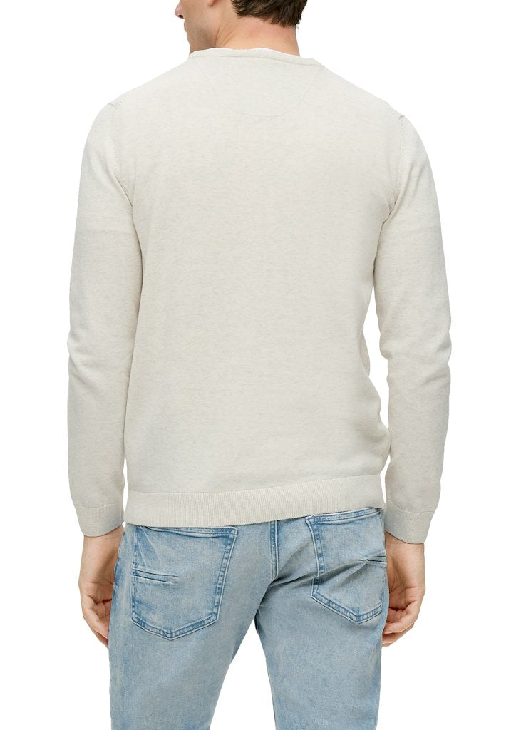 S. Oliver red Herren Pullover White