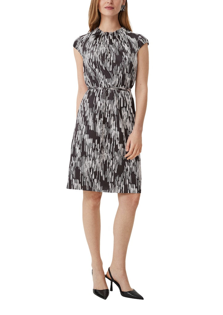 Comma Damen Kleider Grey/Black