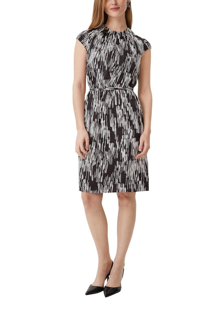 Comma Damen Kleider Grey/Black