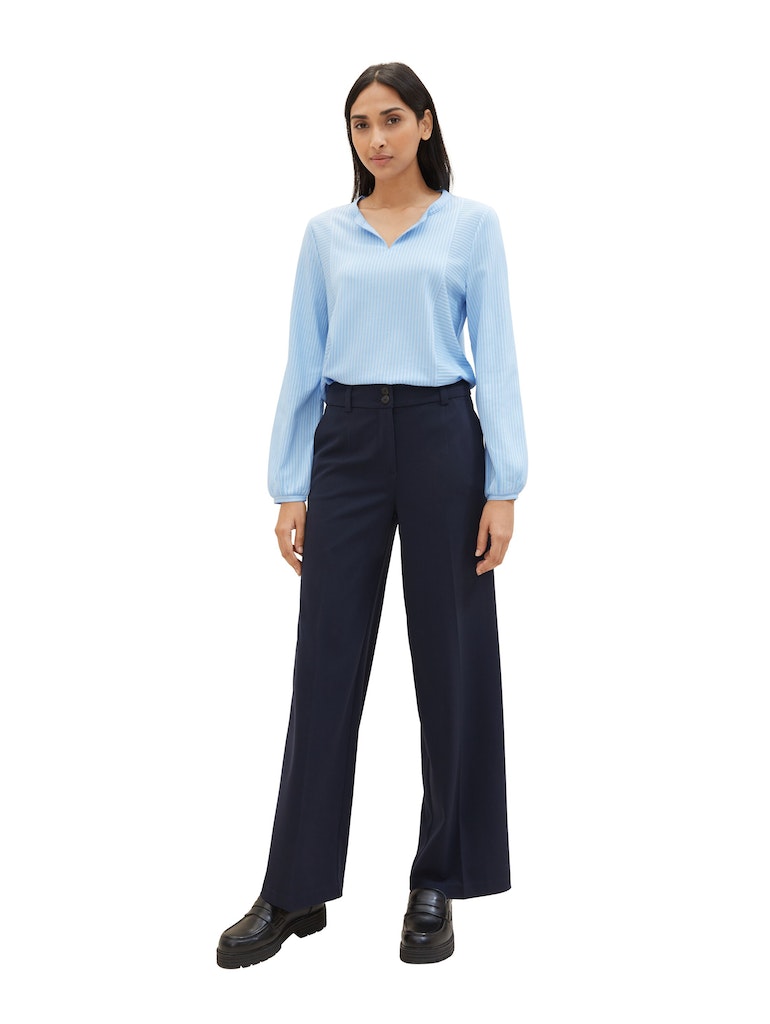 Tom Tailor Damen T-Shirts Blue White Thin