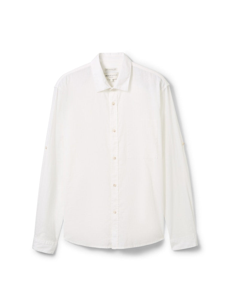 Tom Tailor denim Herren Hemden lang White