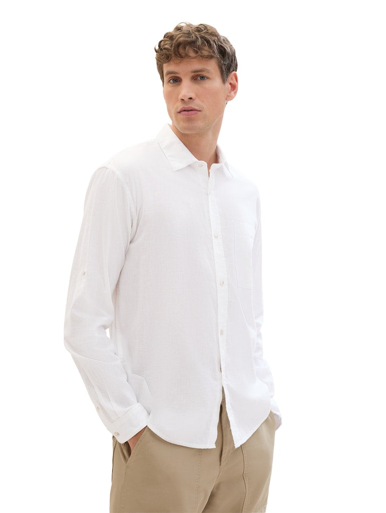 Tom Tailor denim Herren Hemden lang White