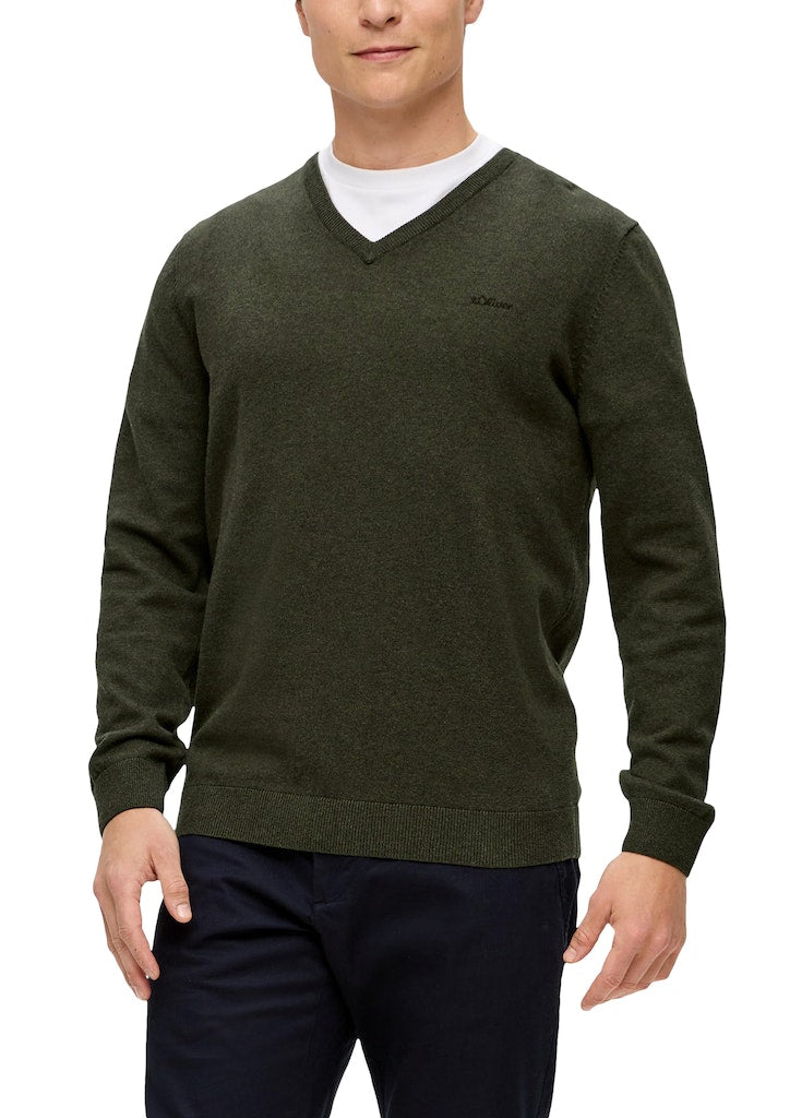 S. Oliver red Herren Pullover Green