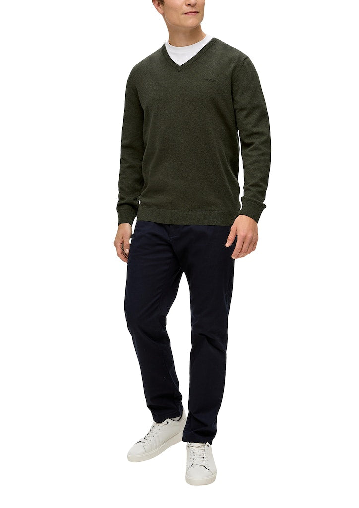 S. Oliver red Herren Pullover Green
