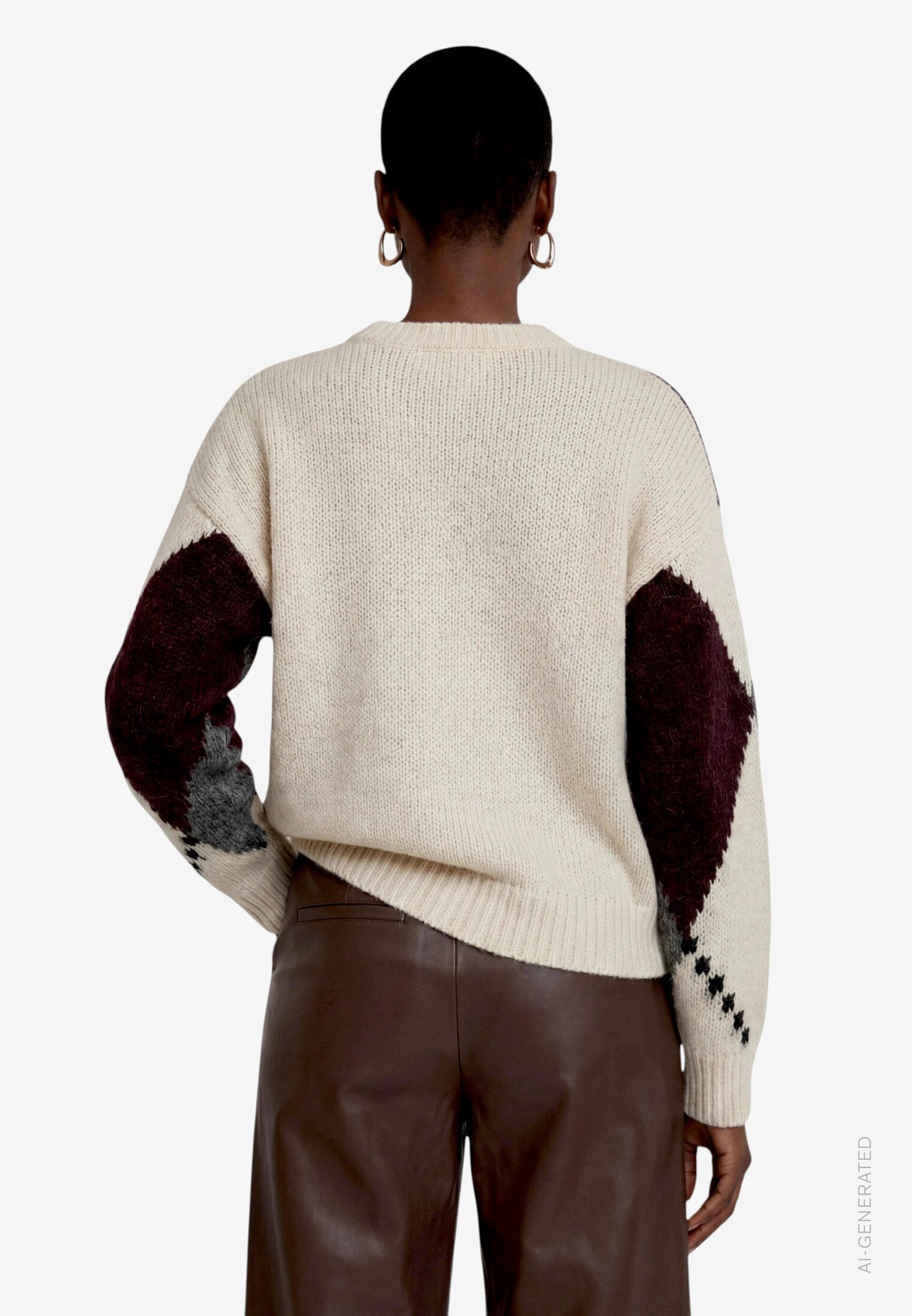 Zero Damen Pullover Patch Cream/Bro
