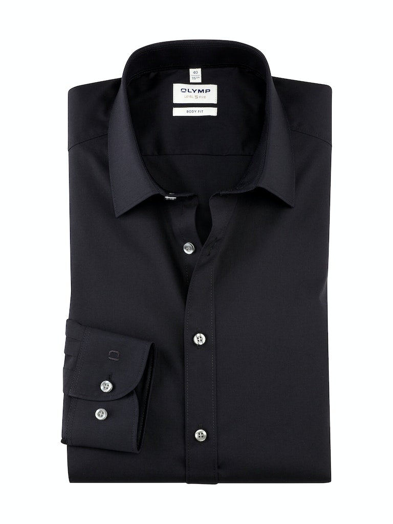 Olymp Herren Hemden lang  Schwarz