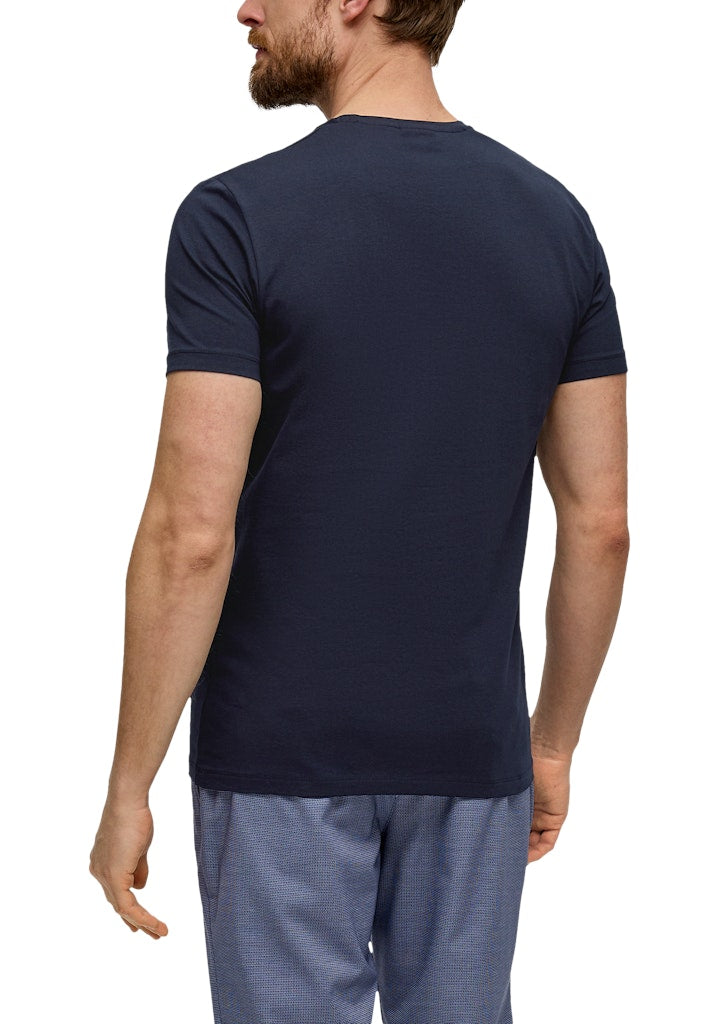 S. Oliver black Herren T-Shirts kurz Blue