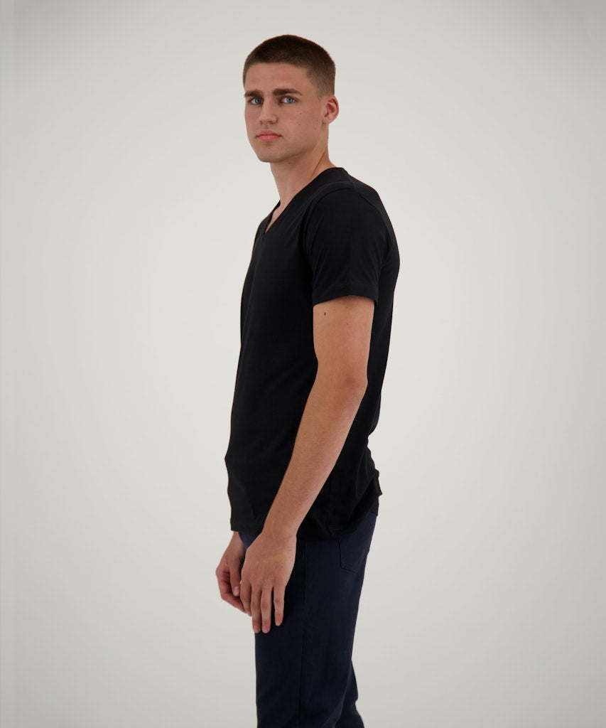 Ragman Herren T-Shirts kurz Schwarz