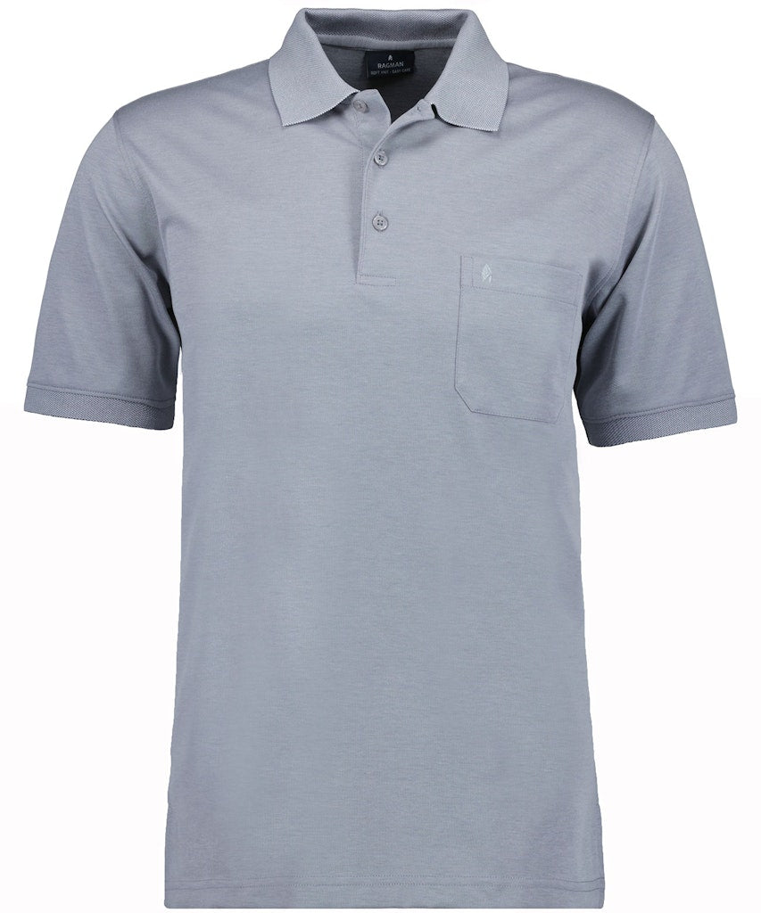 Ragman Herren Polo-Shirts  Silber