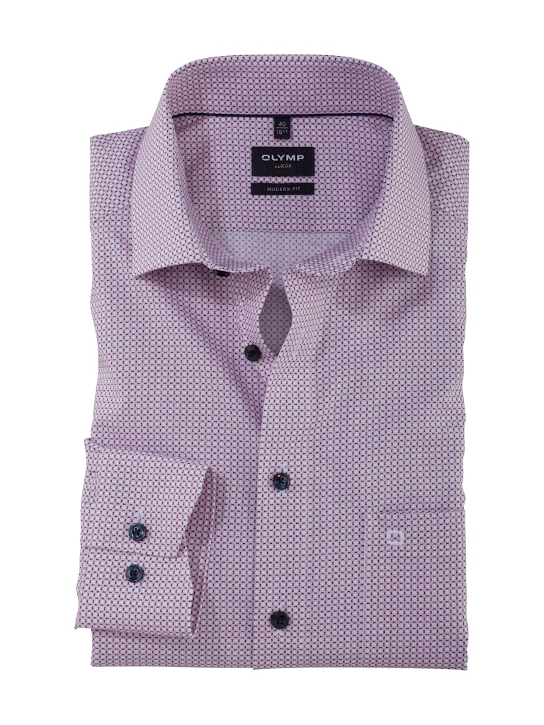 Olymp Herren Hemden lang Rose