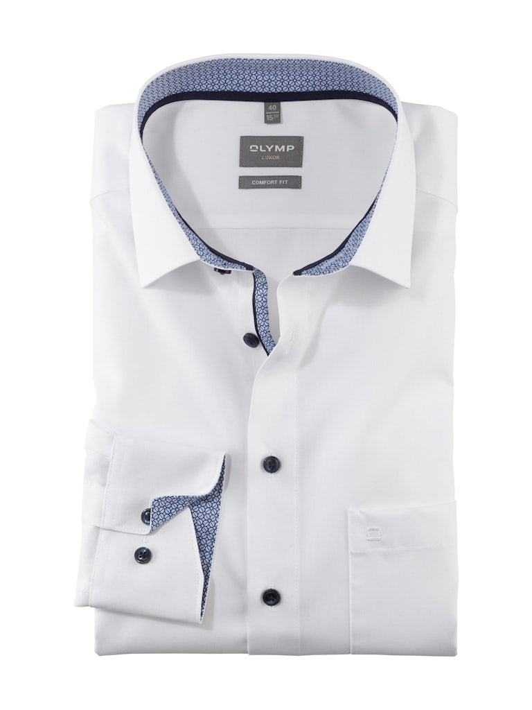 Olymp Herren Hemden lang  Weiss