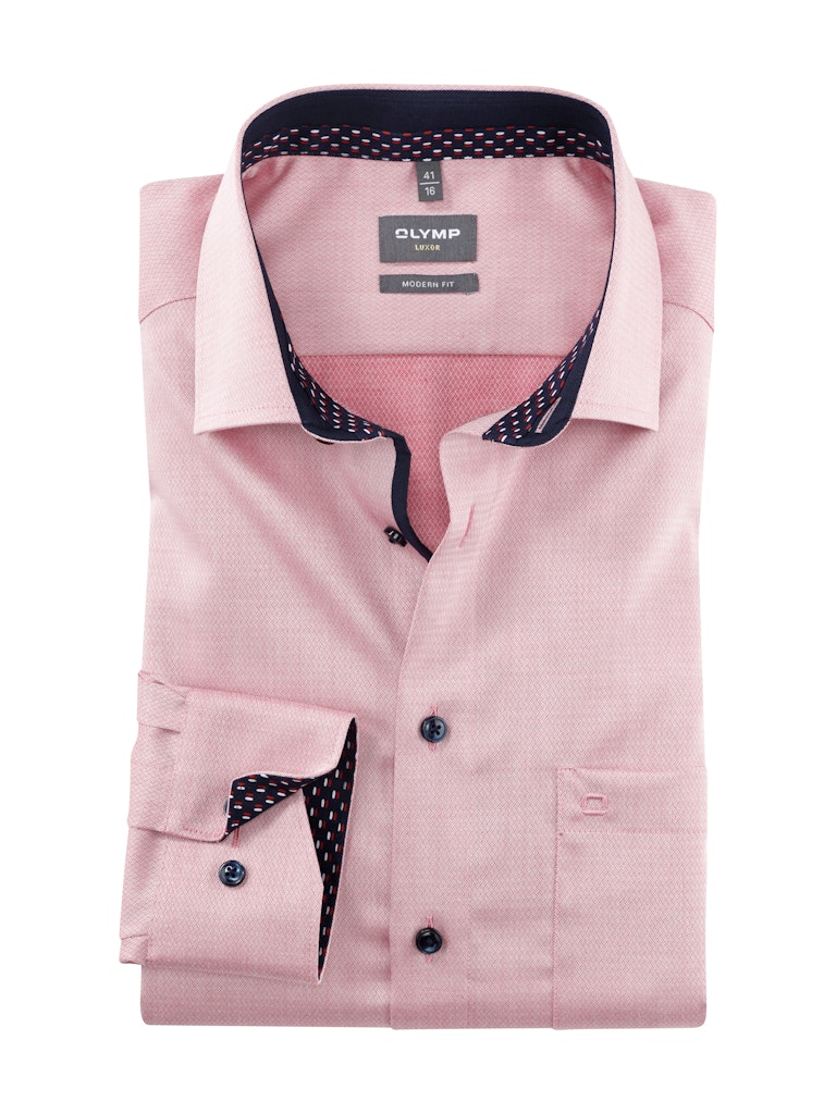 Olymp Herren Hemden lang  Rot