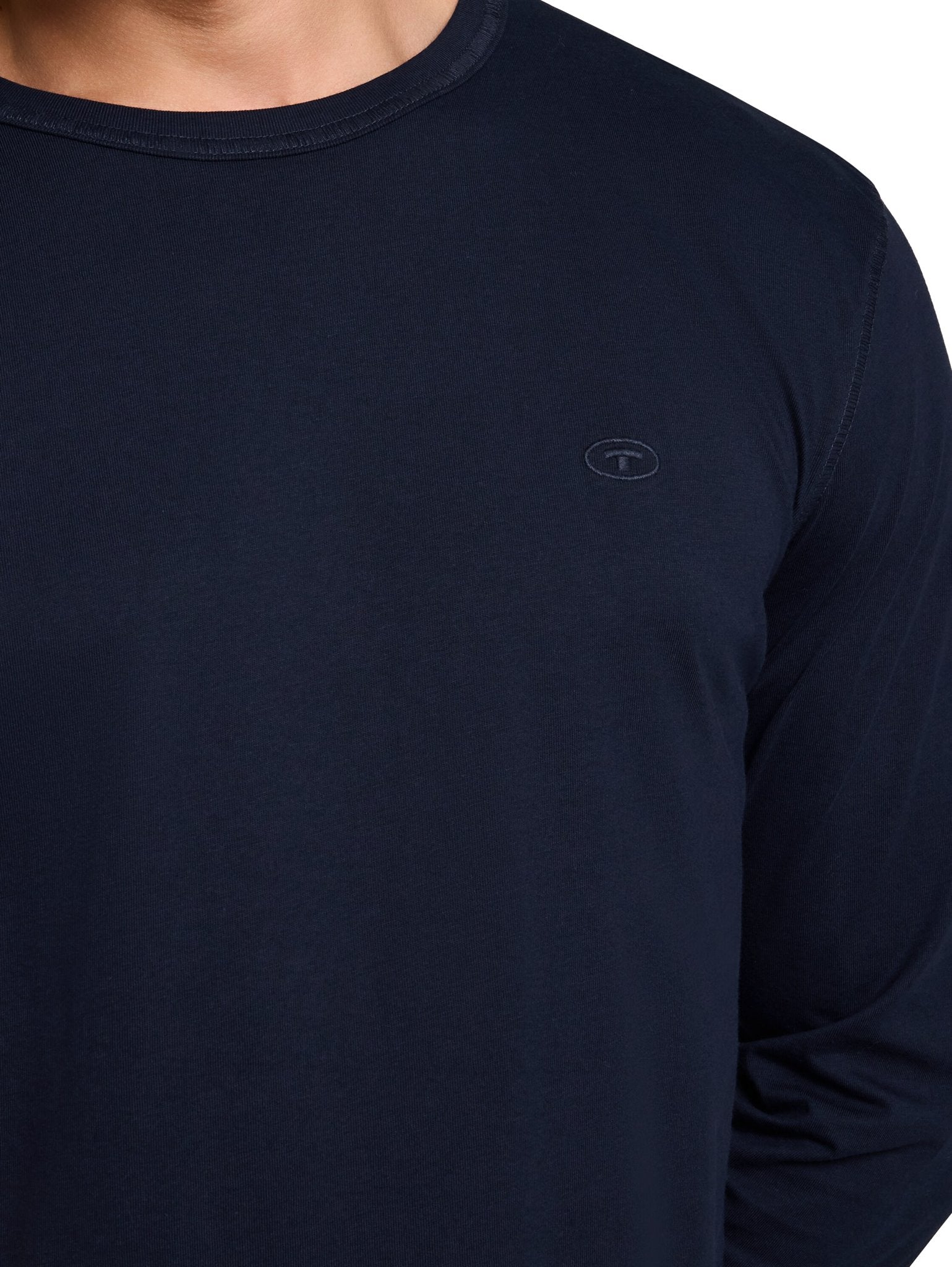 Tom Tailor Herren T-Shirts lang Sky Captain Blu
