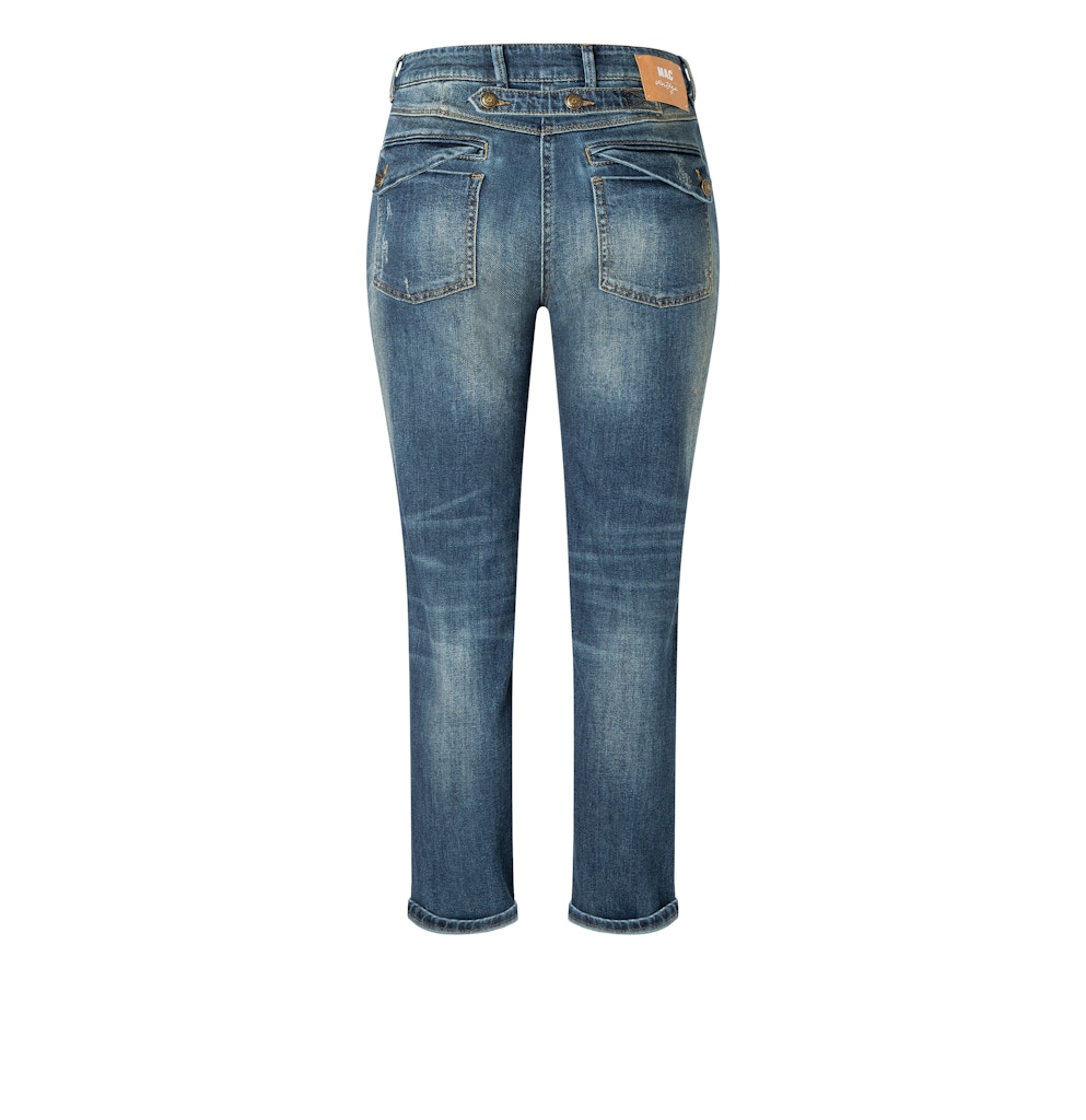 Mac Damen Jeans Green Destroyed