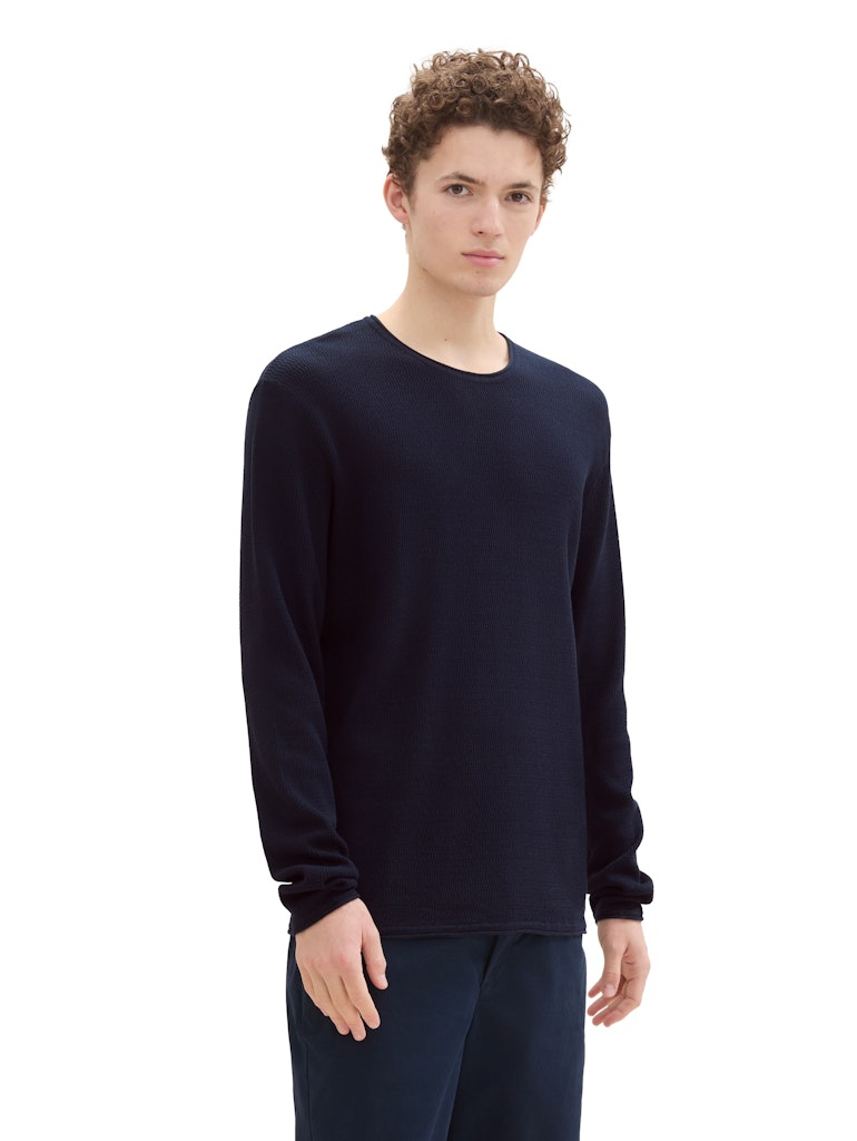 Tom Tailor denim Herren Pullover Sky Captain Blu