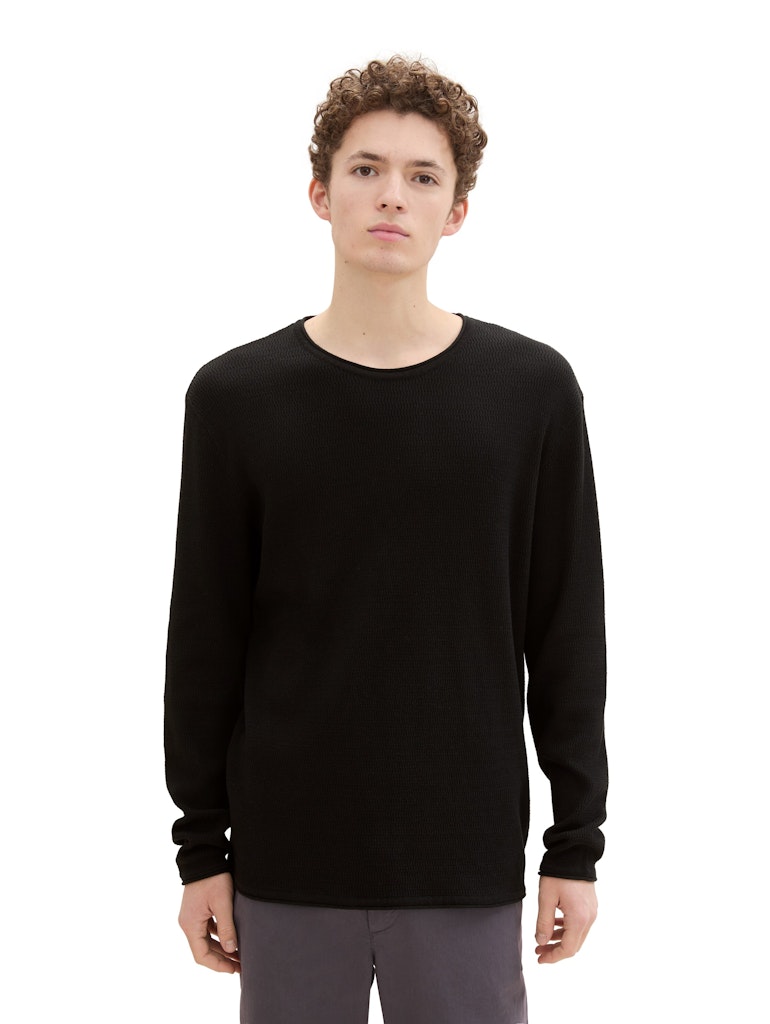 Tom Tailor denim Herren Pullover Black