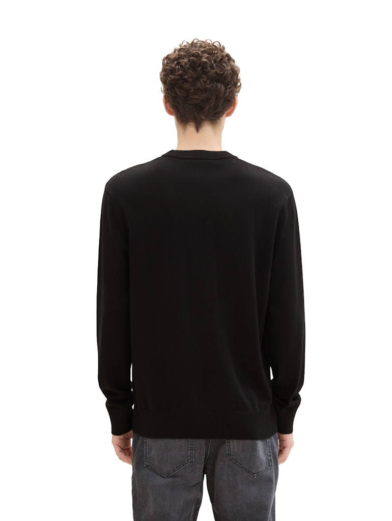 Tom Tailor denim Herren Pullover Black