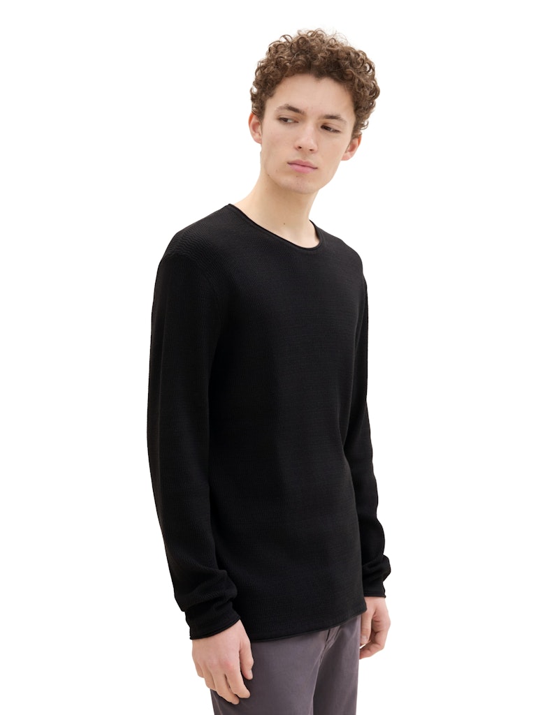 Tom Tailor denim Herren Pullover Black