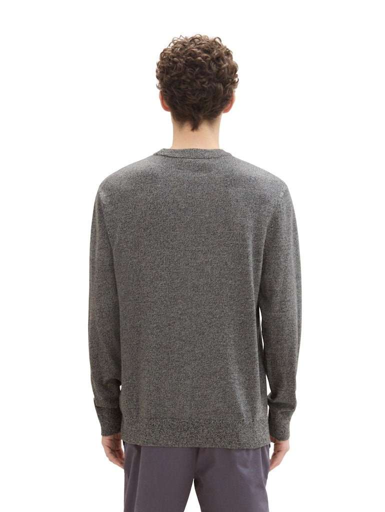 Tom Tailor denim Herren Pullover Grey Tonal Moul