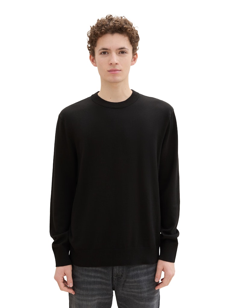 Tom Tailor denim Herren Pullover Black