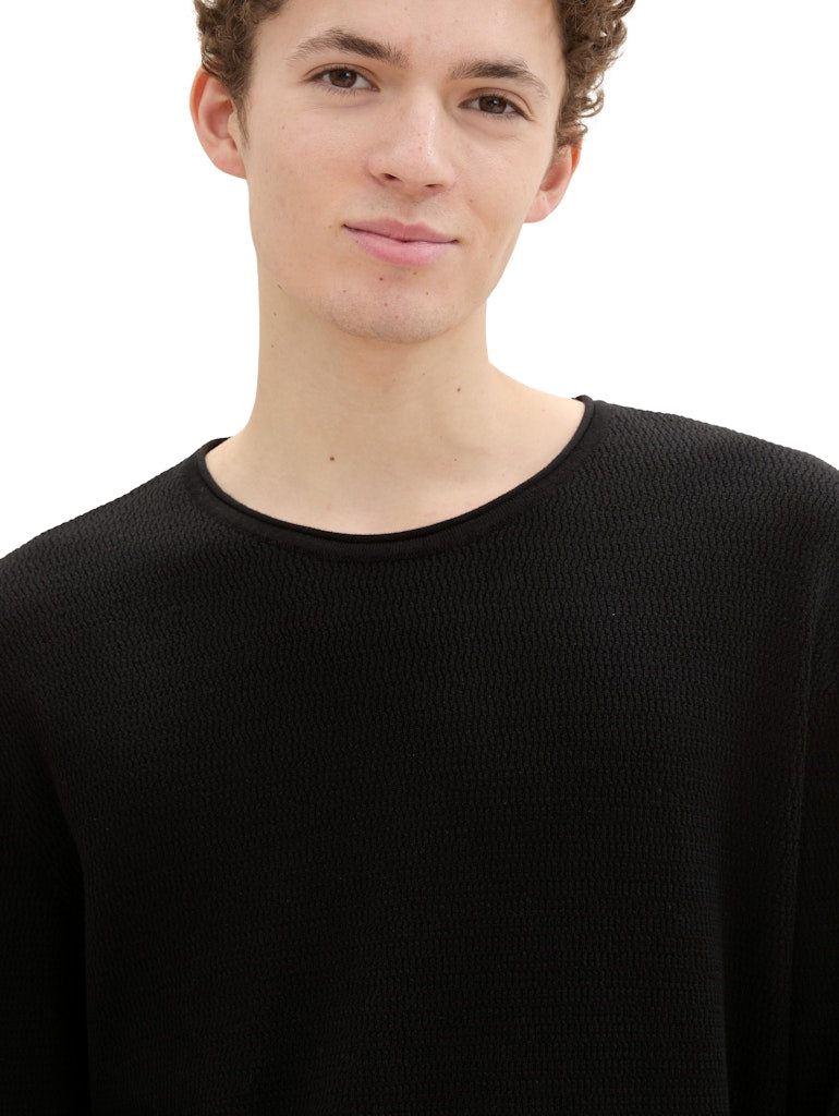 Tom Tailor denim Herren Pullover Black