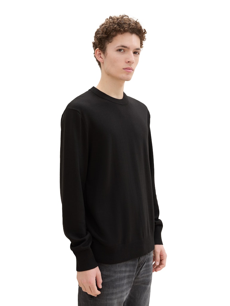 Tom Tailor denim Herren Pullover Black