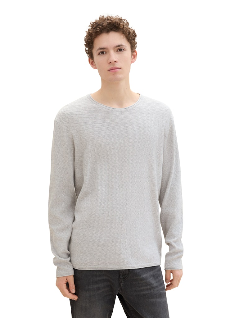 Tom Tailor denim Herren Pullover Light Stone Gre