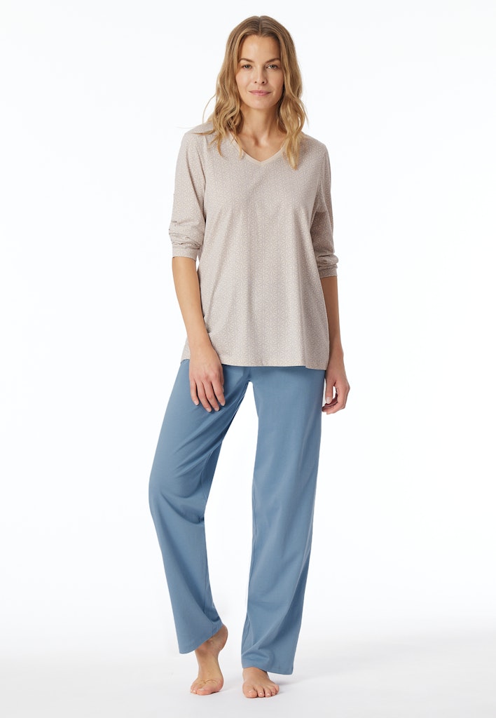 Schiesser Schlafanzug Sand