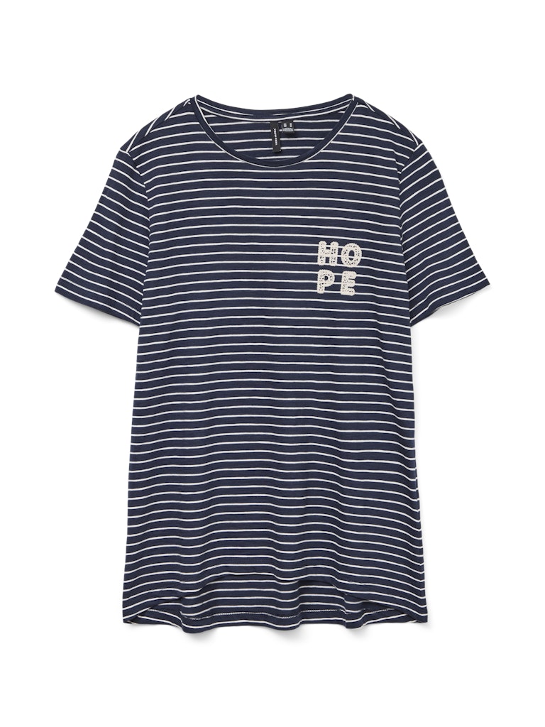 Vero Moda Damen T-Shirts Navy Blazer/Sno