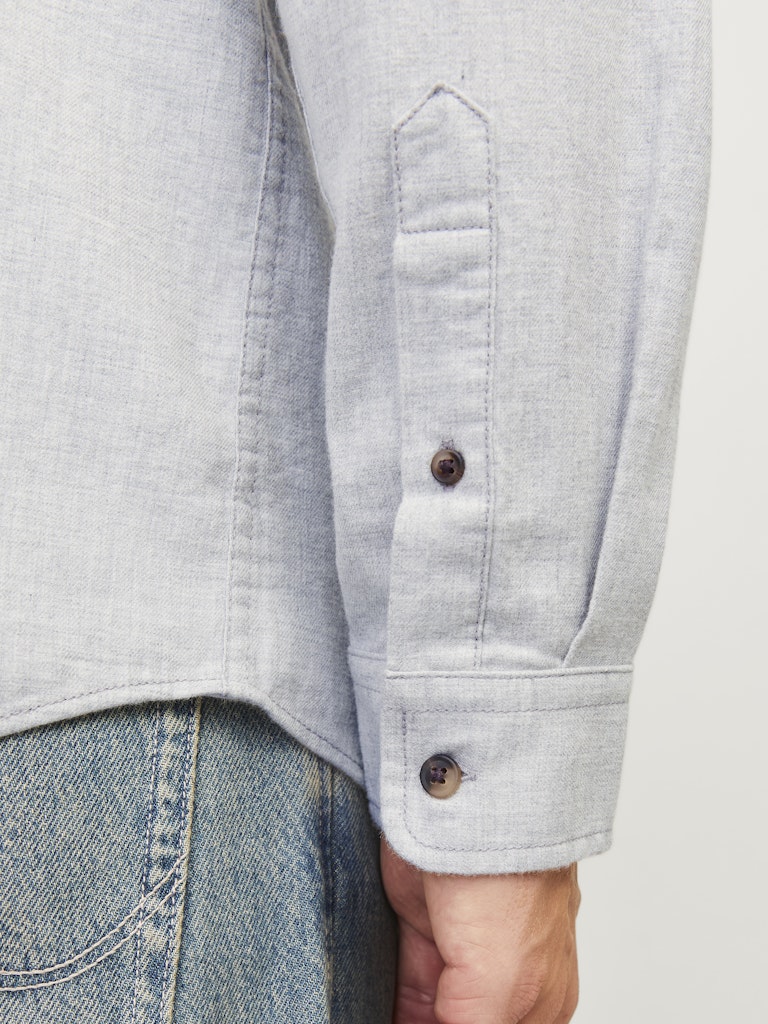 Jack & Jones Herren Hemden lang Light Grey Mela
