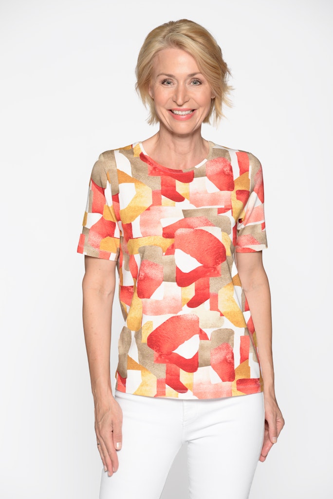 Clarina Damen T-Shirts Rot Combo