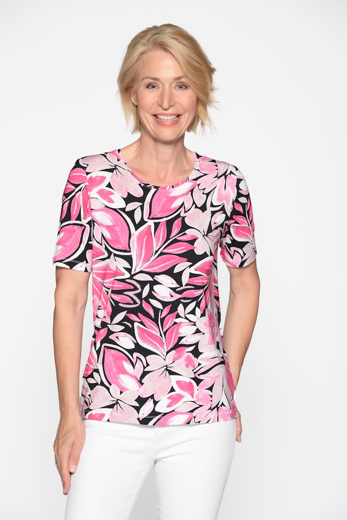 Clarina Damen T-Shirts Pink Combo