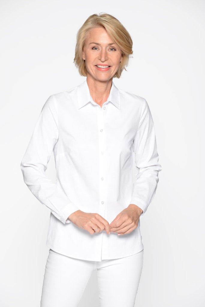 Clarina Damen Blusen  Weiss