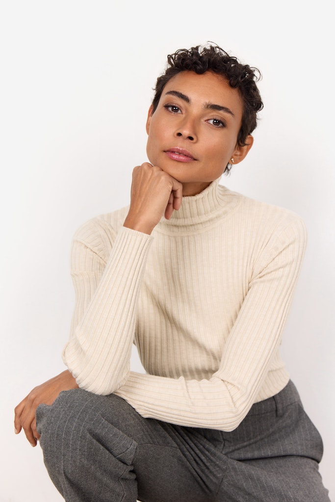 Soya Concept Damen Pullover Cream Melange