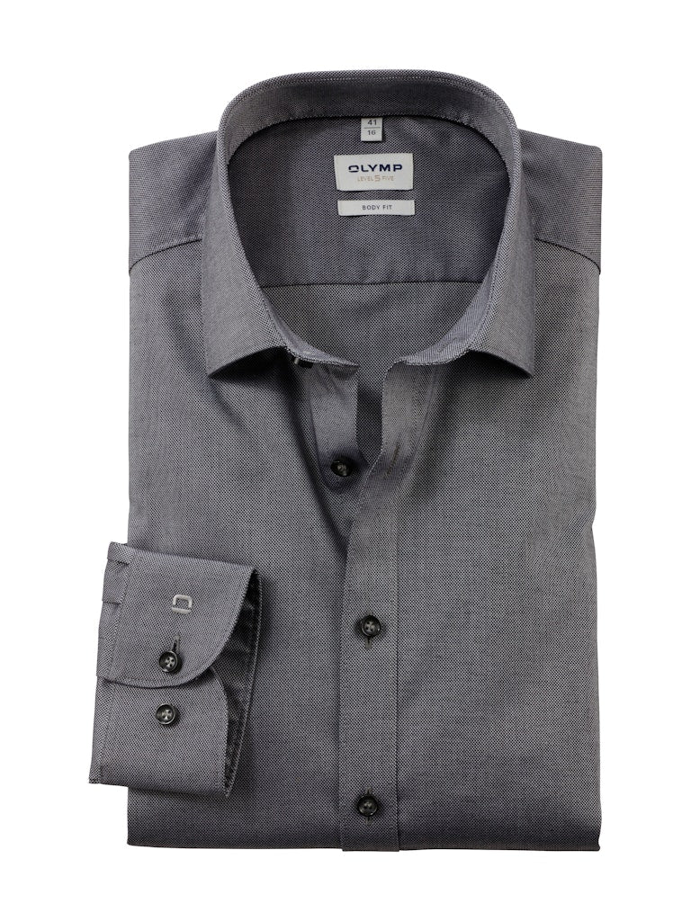 Olymp Herren Hemden lang  Silbergrau