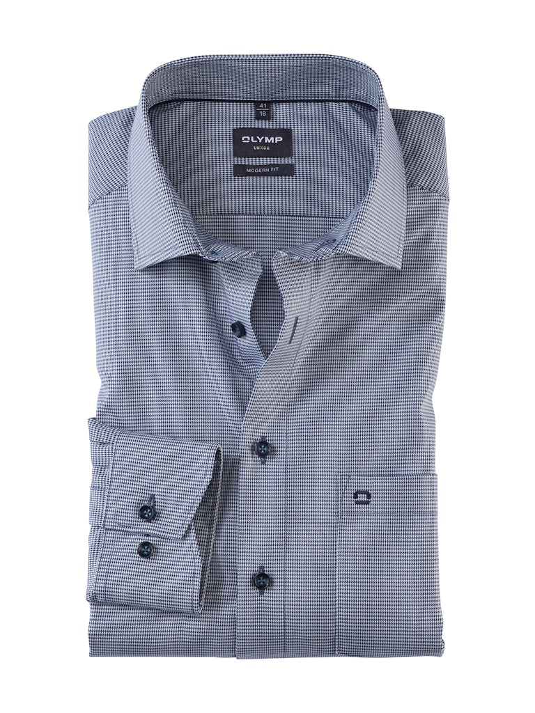 Olymp Herren Hemden lang Marine