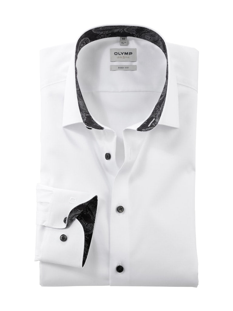 Olymp Herren Hemden lang  Weiss