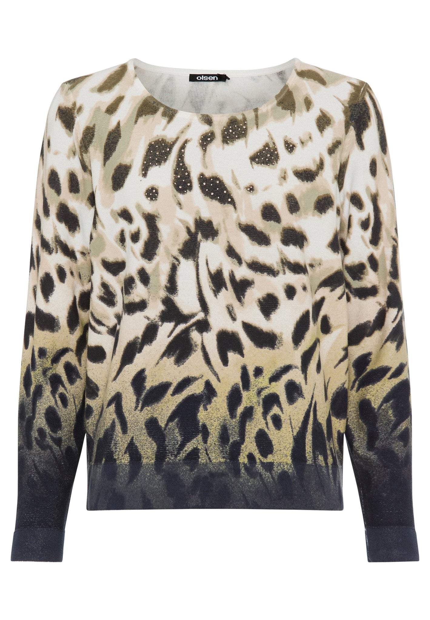 Olsen Damen Pullover  Moss Gree