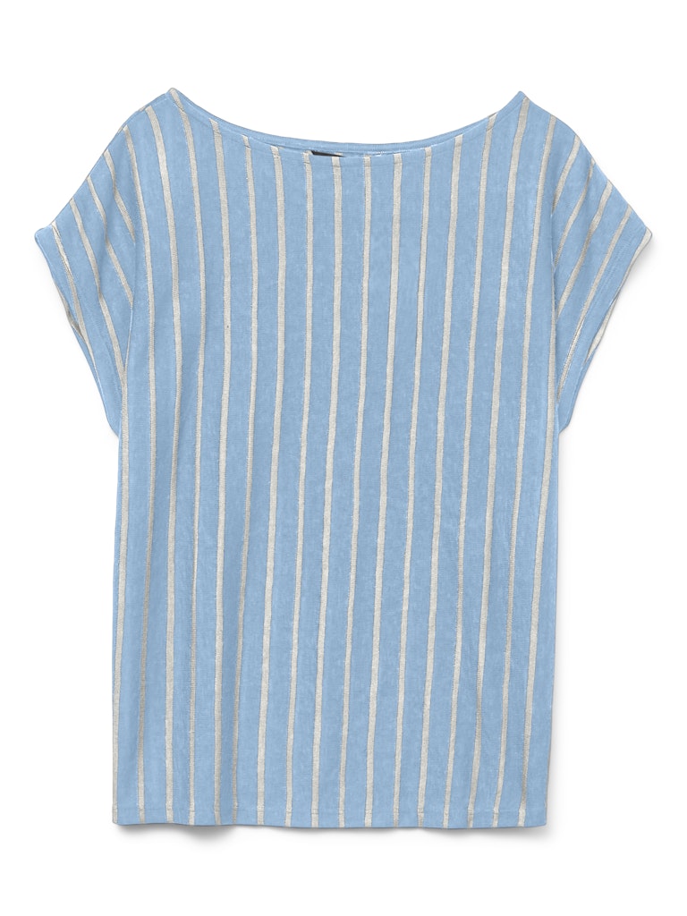 Vero Moda Damen T-Shirts Airy Blue/Snow