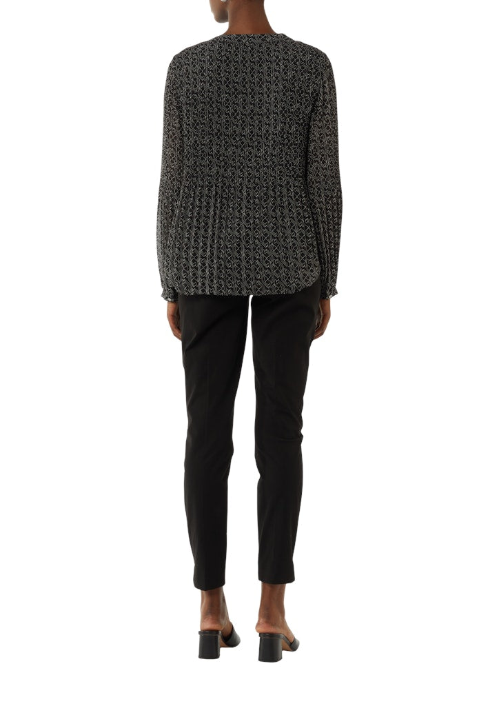 Comma Damen Blusen Grey/Black