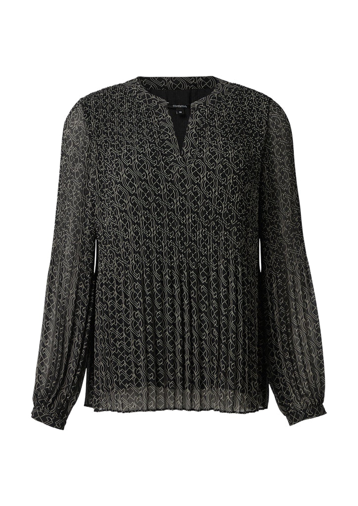 Comma Damen Blusen Grey/Black