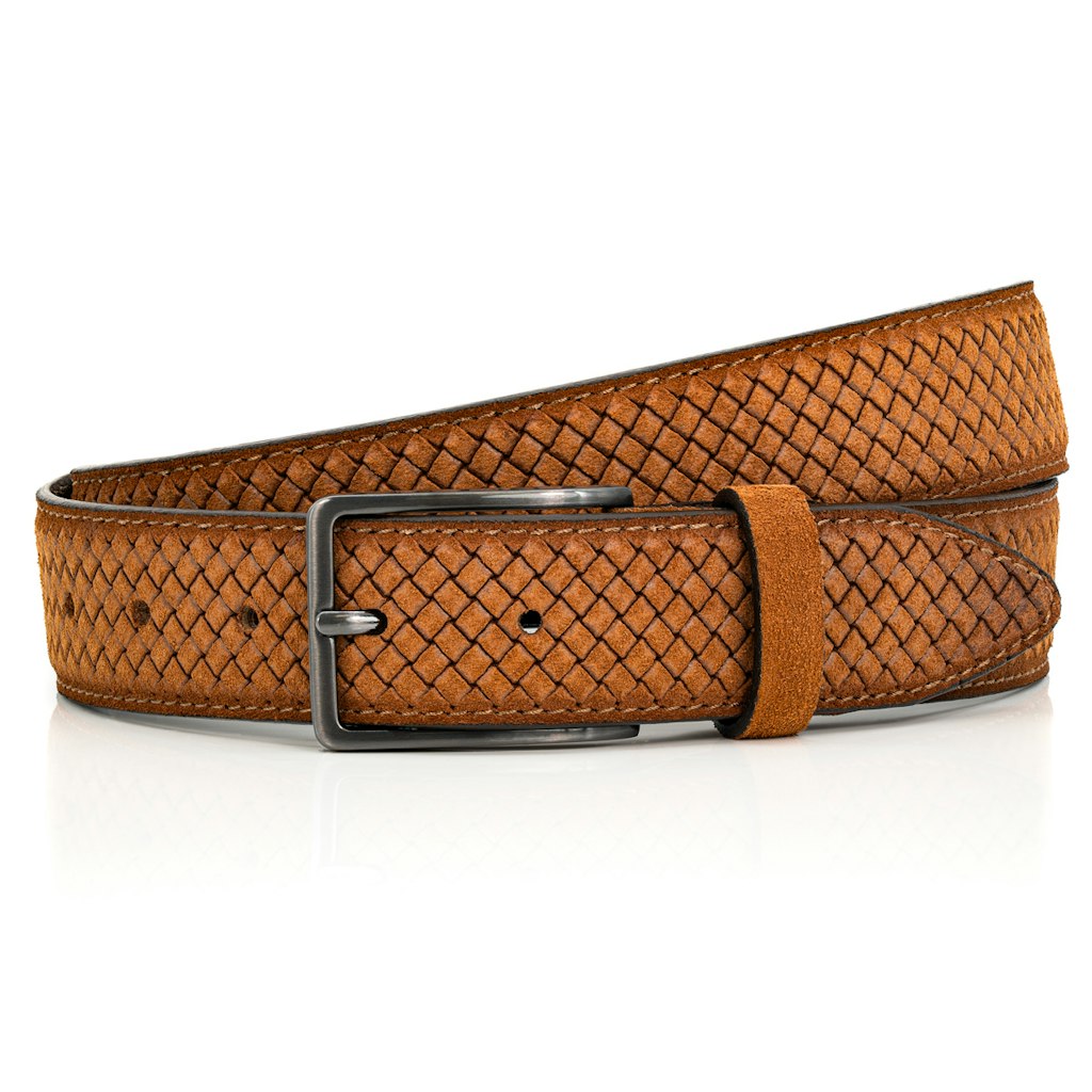 LINDENMANN Herren Gürtel Cognac