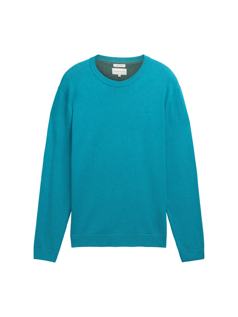 Tom Tailor Herren Pullover Turquoise Blue