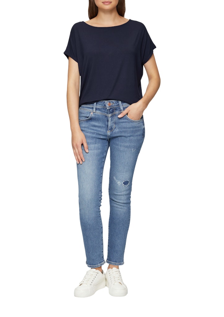 S. Oliver red Damen T-Shirts Grey/Black