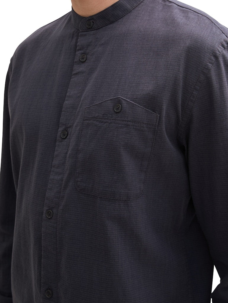 Tom Tailor denim Herren Hemden lang Navy Herringbon