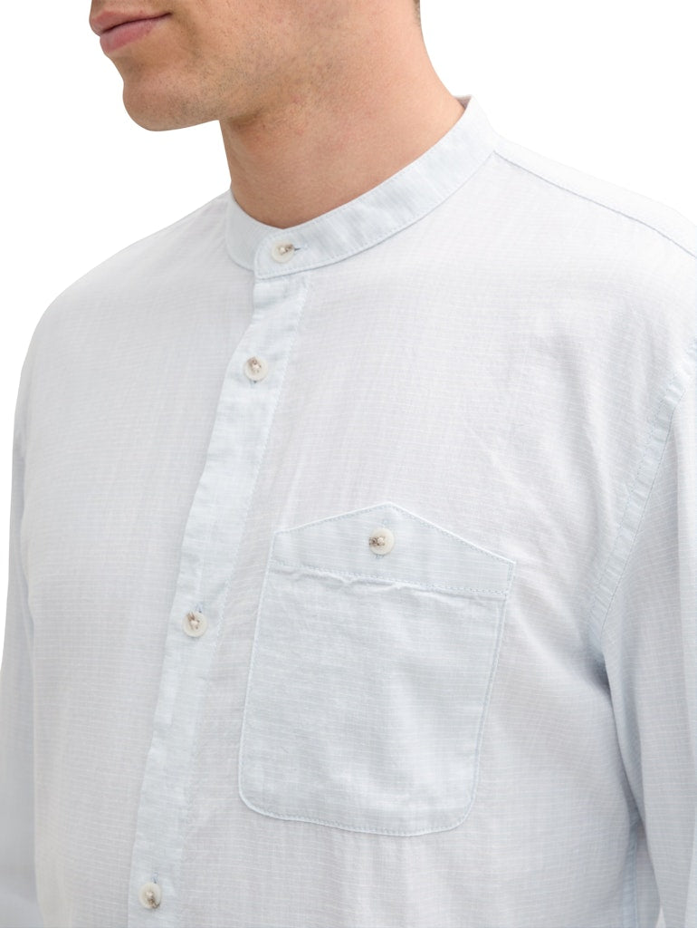 Tom Tailor denim Herren Hemden lang Light Herringbo