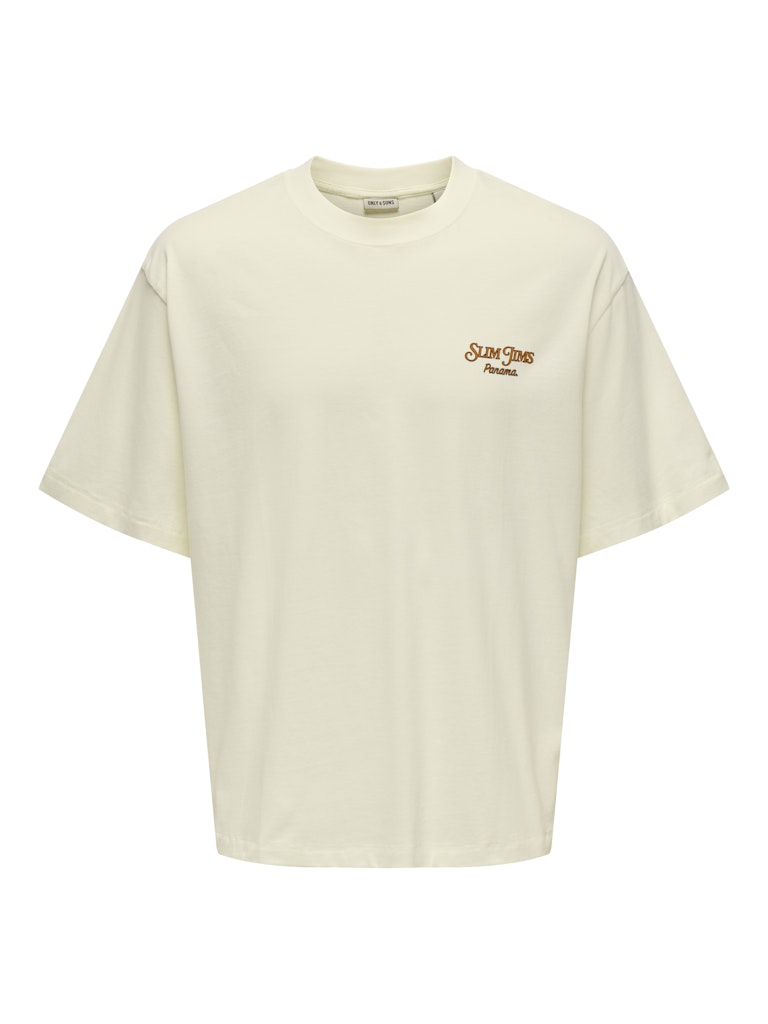 Only & Sons Herren T-Shirts kurz Antique White/A