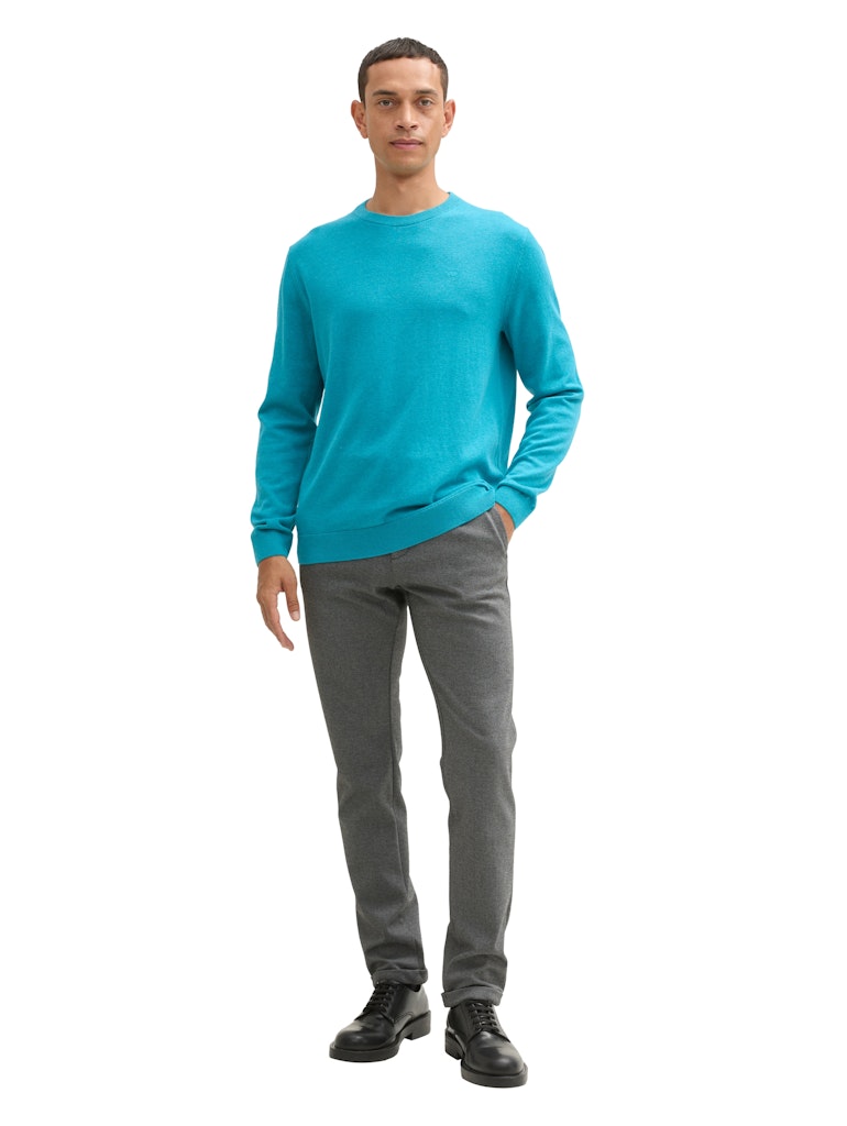 Tom Tailor Herren Pullover Turquoise Blue